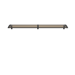 Copertină PREMIUM de ușă 150x150cm / marchiză / adăpost / acoperiș -  brațe negre - placă 6mm întreagă bronz