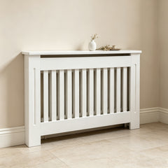 Masca pentru Calorifer MAPROFI, PREMIUM M 122x82x21.5 cm, MDF Vopsit de 21 mm, Calitate Superioara, Alb lucios