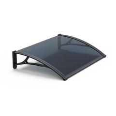 Copertină PRO Alu+Plexiglas de ușă 100x120cm marchiză adăpost acoperiș negru-antracit