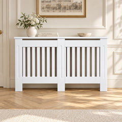 Masca pentru Calorifer MAPROFI, PREMIUM L 142x82x21.5 cm, MDF Vopsit de 21 mm, Calitate Superioara, Alb lucios