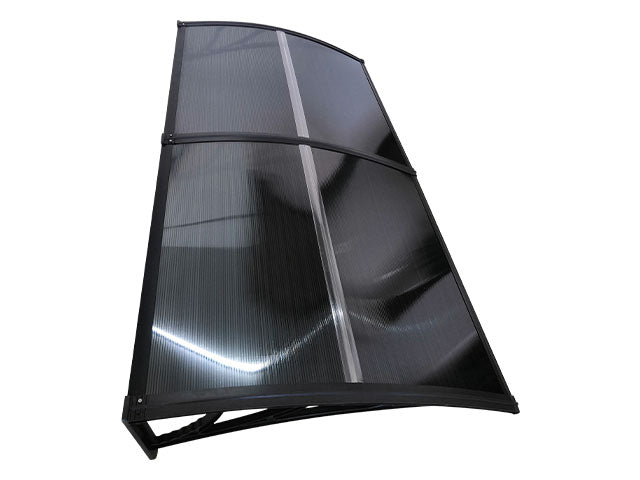 MAPROFI Copertină de ușă 200x100cm marchiză adăpost acoperiș negru-antracit
