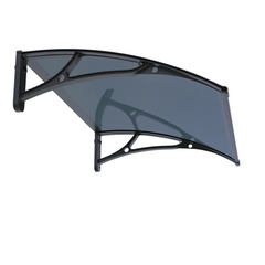 Copertină PRO Alu+Plexiglas de ușă 100x100cm marchiză adăpost acoperiș negru-antracit