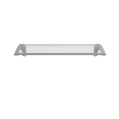 Copertină PREMIUM de ușă 150x60cm / marchiză / adăpost / acoperiș -  brațe gri - placă 6mm întreagă transparent