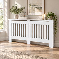 Masca pentru Calorifer MAPROFI, PREMIUM XL 162x82x21.5 cm, MDF Vopsit de 21 mm, Calitate Superioara, Alb lucios