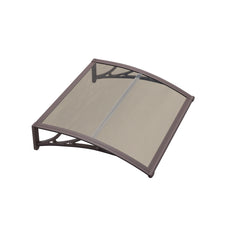 Copertină ECO de ușă 100x100cm marchiză adăpost acoperiș maro-bronz