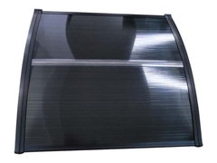 Copertină ECO de ușă 80x80cm marchiză adăpost acoperiș negru-antracit