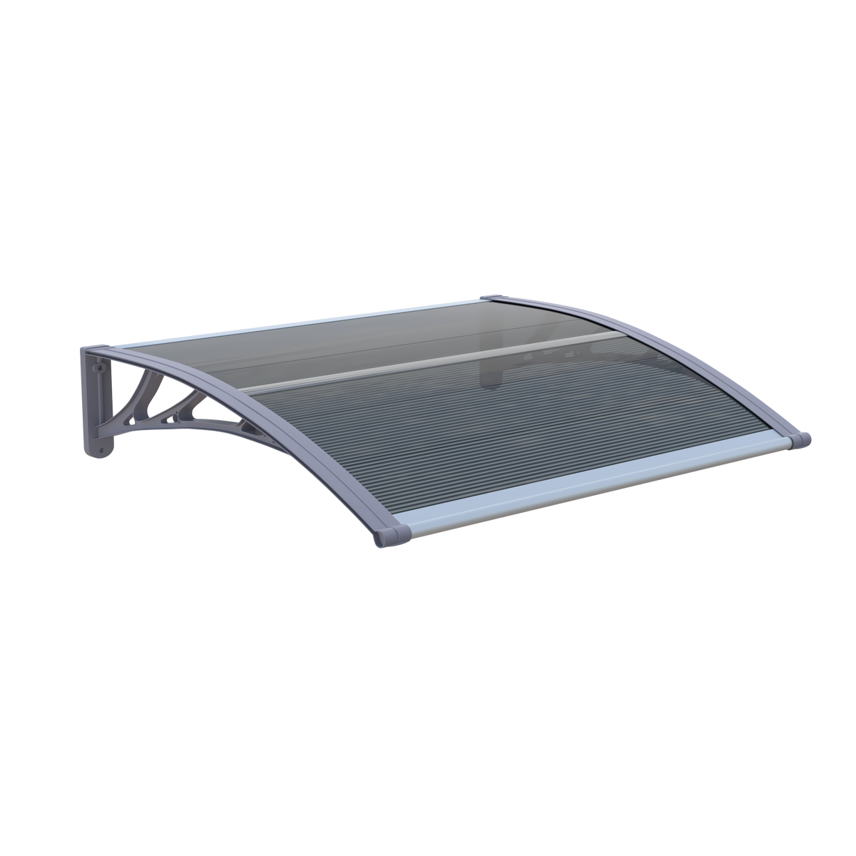 Copertină ECO de ușă 120x100cm marchiză adăpost acoperiș gri-antracit