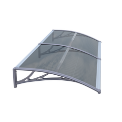 Copertină ECO de ușă 240x100cm marchiză adăpost acoperiș gri-antracit