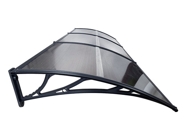 MAPROFI Copertină de ușă 300x60cm marchiză adăposta coperiș negru-bronz