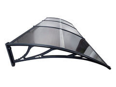 MAPROFI Copertină de ușă 300x60cm marchiză adăposta coperiș negru-bronz