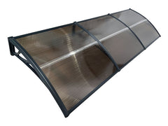MAPROFI Copertină de ușă 300x60cm marchiză adăposta coperiș negru-bronz
