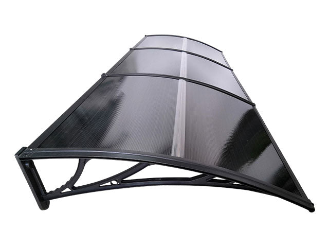 MAPROFI Copertină de ușă 300x60cm marchiză adăpost acoperiș negru-antracit