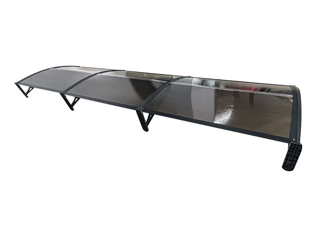 MAPROFI Copertină de ușă 300x60cm marchiză adăposta coperiș negru-bronz