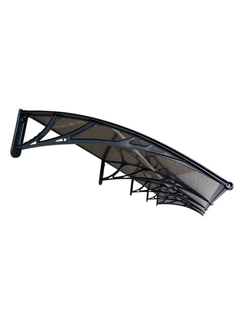 MAPROFI Copertină de ușă 300x60cm marchiză adăposta coperiș negru-bronz