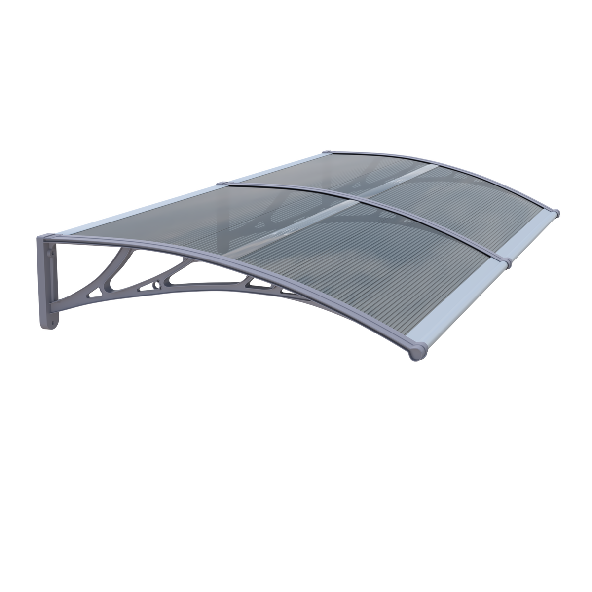 Copertină ECO de ușă 240x100cm marchiză adăpost acoperiș gri-antracit