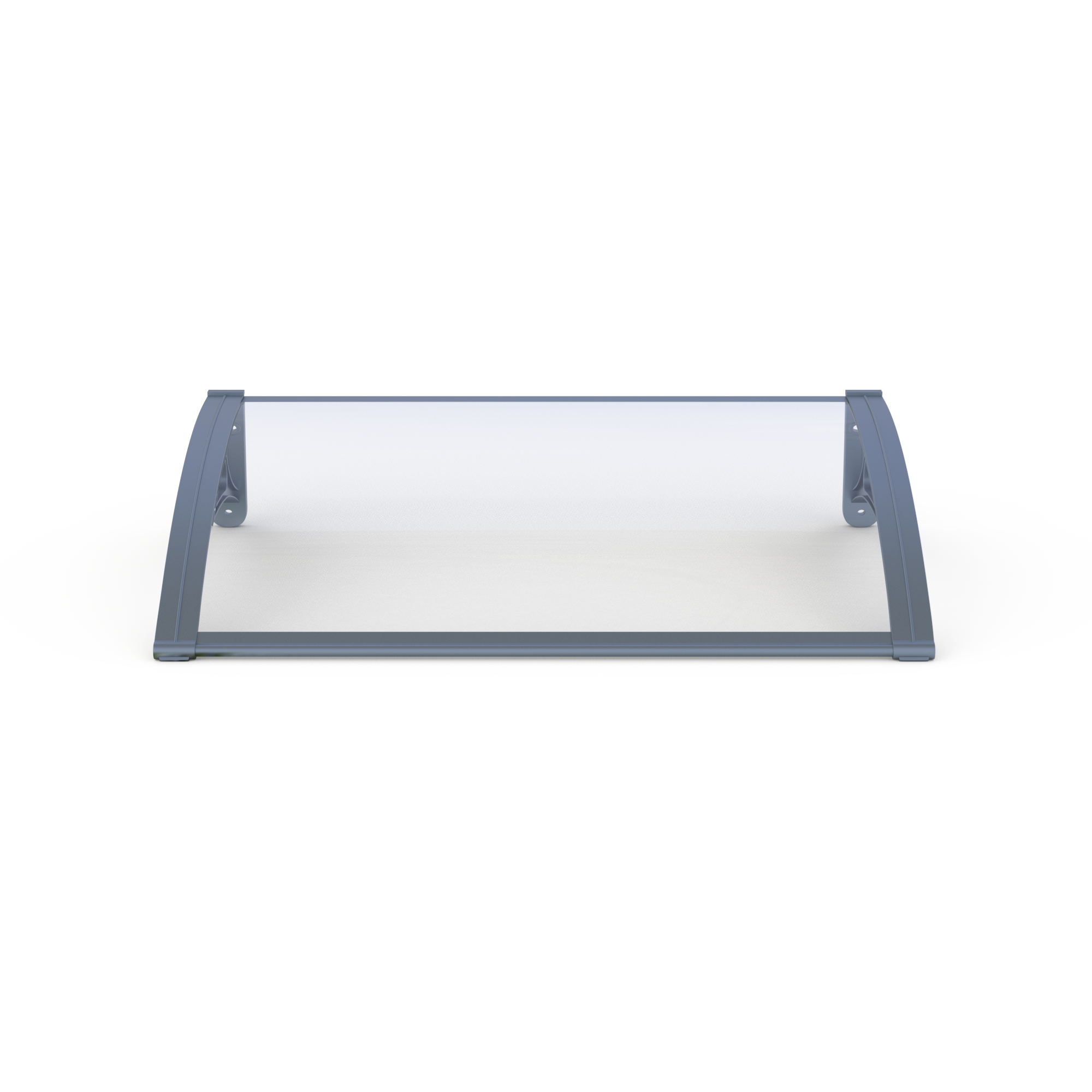 Copertină PRO Alu+Plexiglas de ușă 120x80cm marchiză adăpost acoperiș negru-transparent