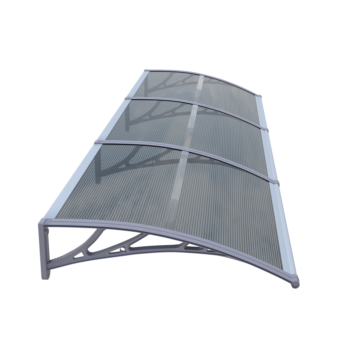Copertină ECO de ușă 300x100cm marchiză adăpost acoperiș gri-antracit