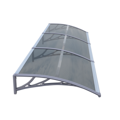 Copertină ECO de ușă 300x100cm marchiză adăpost acoperiș gri-antracit
