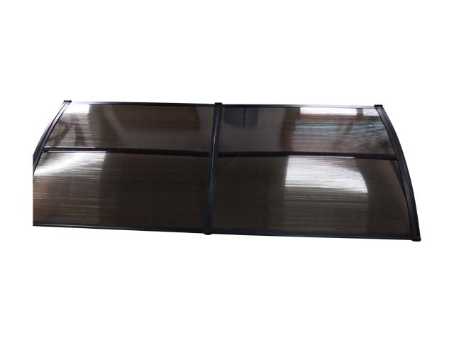 MAPROFI Copertină de ușă 200x120cm marchiză adăpost acoperiș negru-bronz exterior