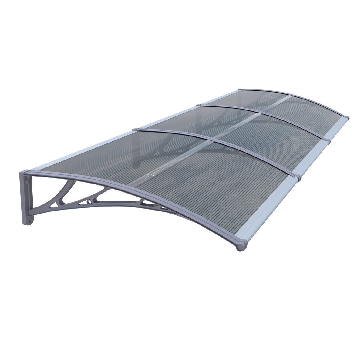 Copertină ECO de ușă 360×100cm marchiză adăpost acoperiș gri-antracit