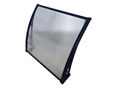 Copertină ECO de ușă 40x60cm marchiză adăpost acoperiș negru-transparent