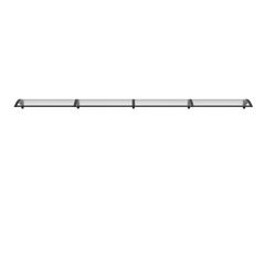Copertină PREMIUM de ușă 400x80cm / marchiză / adăpost / acoperiș -  brațe negre - placă 6mm întreagă transparent