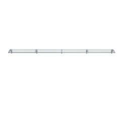 Copertină PREMIUM de ușă 400x100cm / marchiză / adăpost / acoperiș -  brațe gri - placă 6mm întreagă transparent