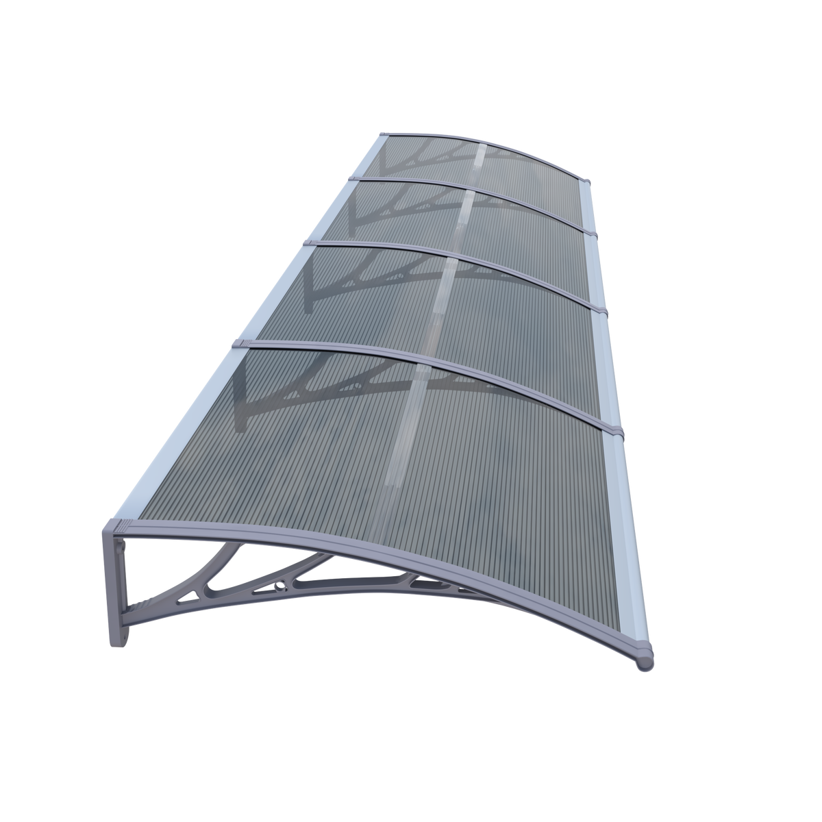 Copertină ECO de ușă 400x100cm marchiză adăpost acoperiș gri-antracit