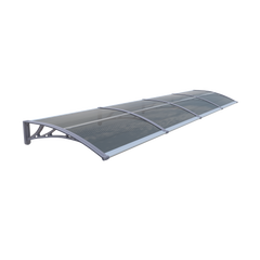 Copertină ECO de ușă 300x100cm marchiză adăpost acoperiș gri-antracit