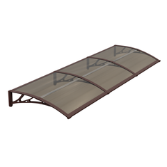 Copertină ECO de ușă 300x120cm marchiză adăpost acoperiș maro-bronz