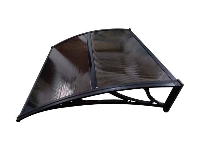 MAPROFI Copertină de ușă 150x120cm marchiză adăpost acoperiș negru-bronz exterior