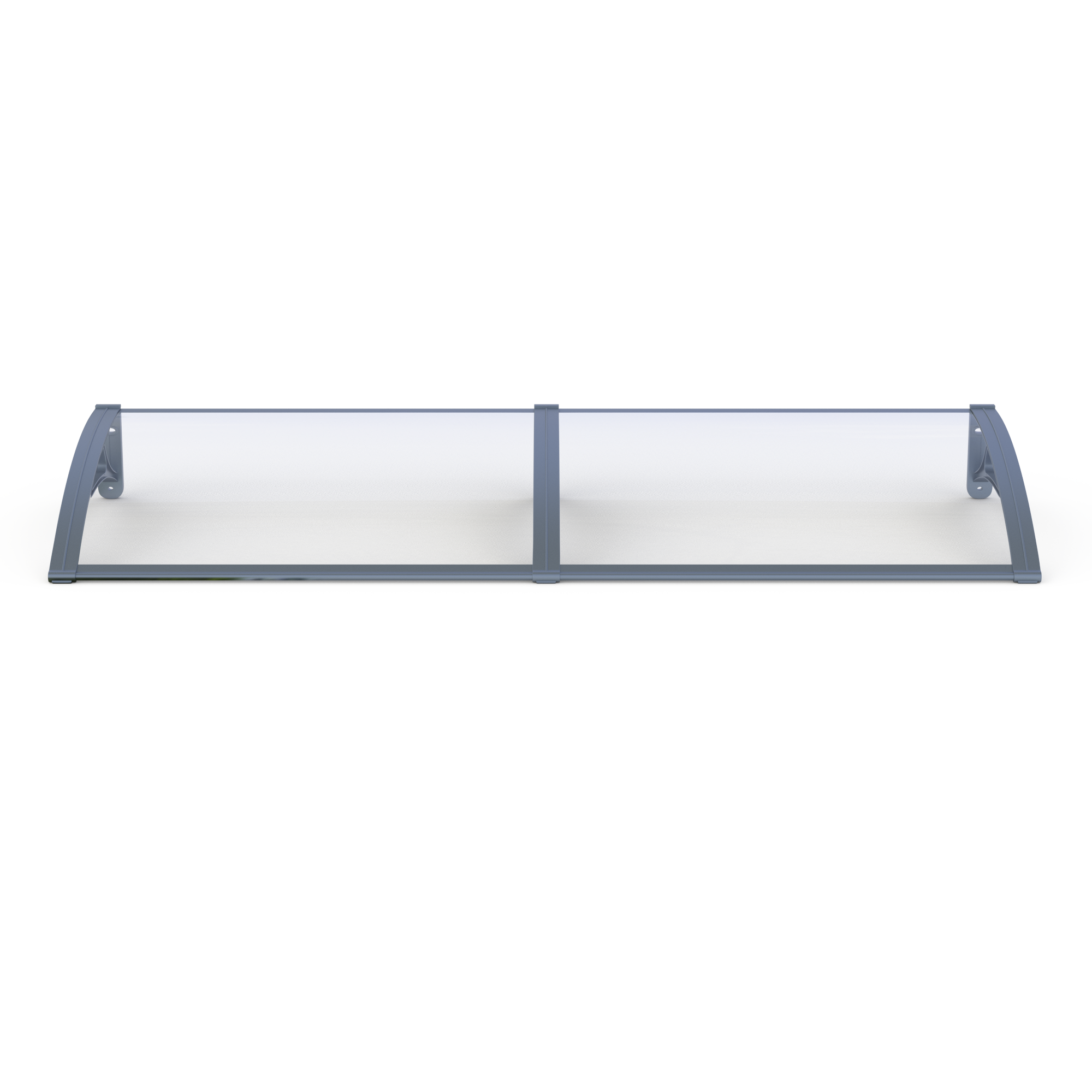 MAPROFI Copertină PRO Alu+Plexiglas de ușă 150x150cm marchiză adăpost acoperiș gri-transparent