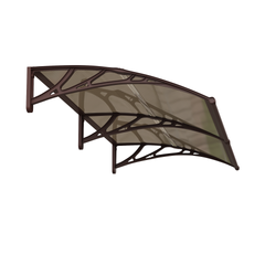 Copertină ECO de ușă 200x120cm marchiză adăpost acoperiș maro-bronz
