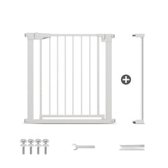 Poartă de Siguranță PRO 180° pentru Copii și Animale 83-89 cm ALB