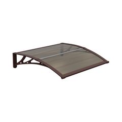 Copertină ECO de ușă 100x100cm marchiză adăpost acoperiș maro-bronz
