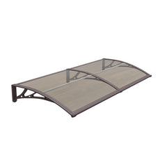 Copertină ECO de ușă 240×120cm marchiză adăpost acoperiș maro-bronz