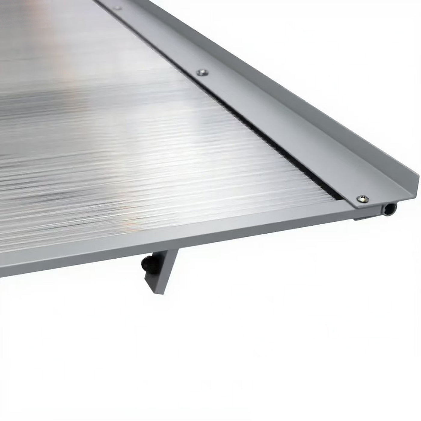 Copertină BODO PRO Alu cu jgheab + Policarbonat de ușă 160x90cm marchiză adăpost acoperiș gri-transparent (Copy)