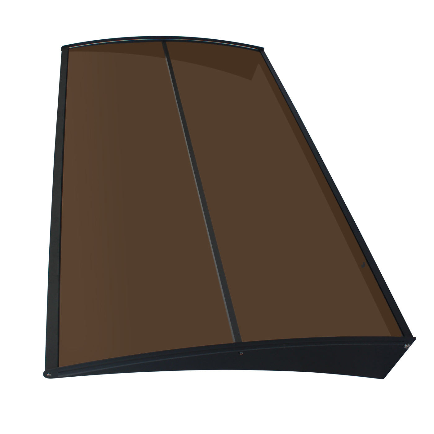 Copertină COR PRO Alu+Plexiglas de ușă 140x80cm marchiză adăpost acoperiș negru-bronz