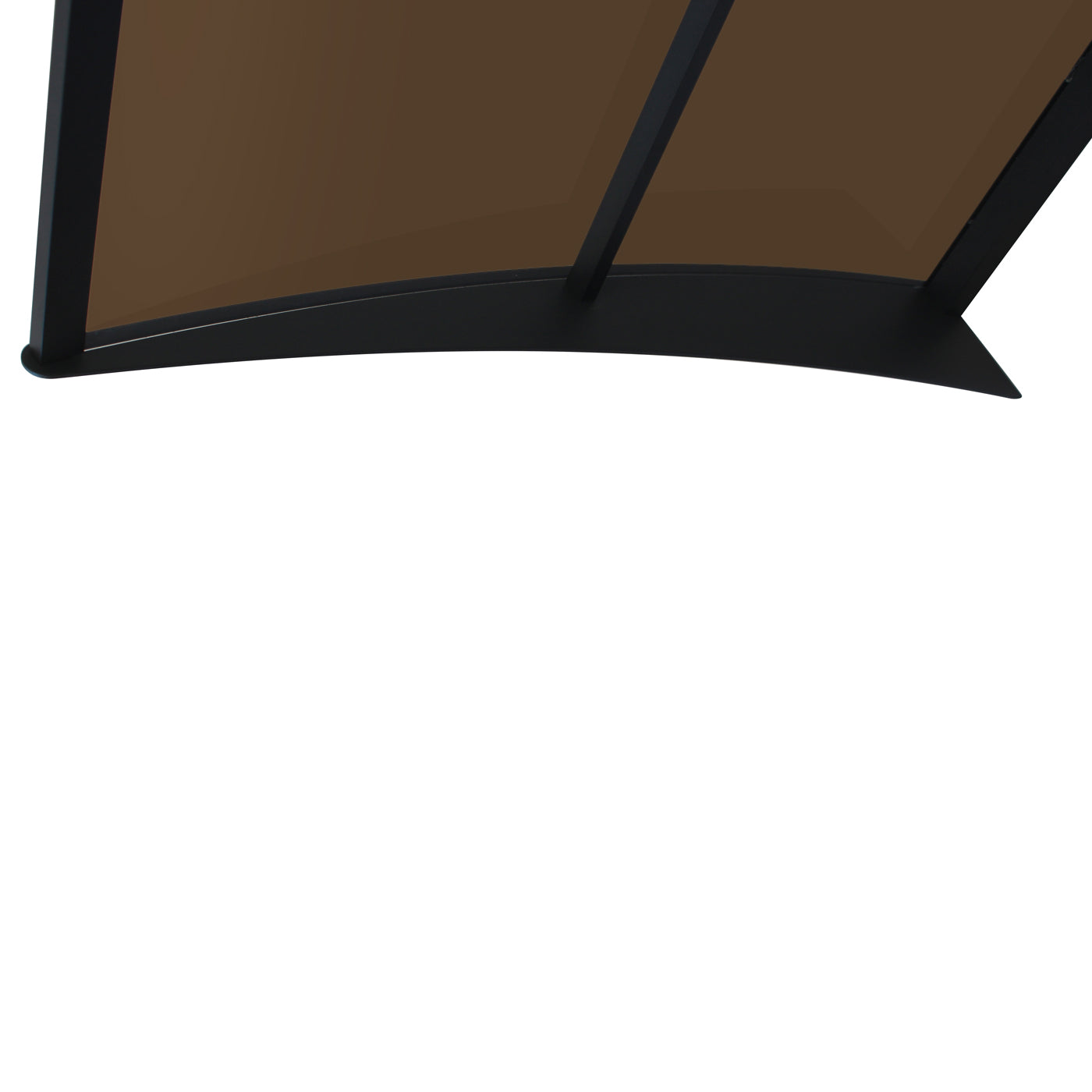 Copertină COR PRO Alu+Plexiglas de ușă 140x80cm marchiză adăpost acoperiș negru-bronz