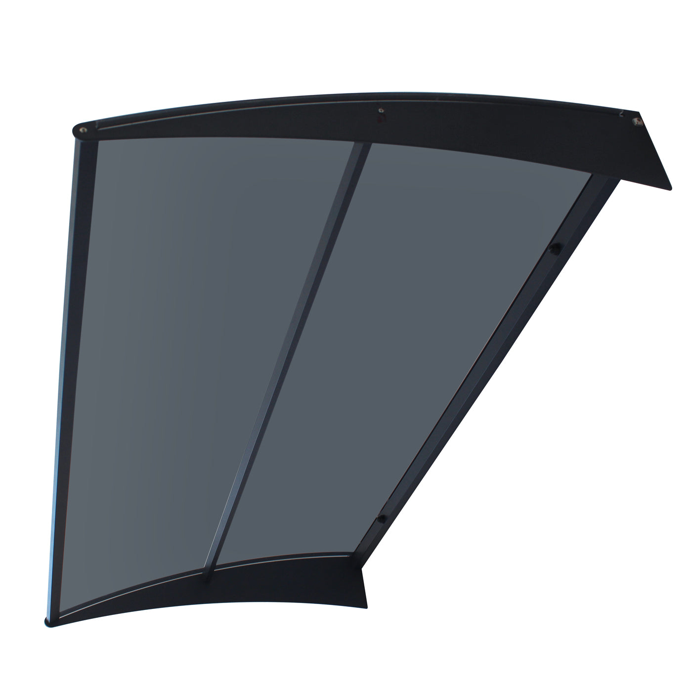 Copertină COR PRO Alu+Plexiglas de ușă 140x80cm marchiză adăpost acoperiș negru-antracit