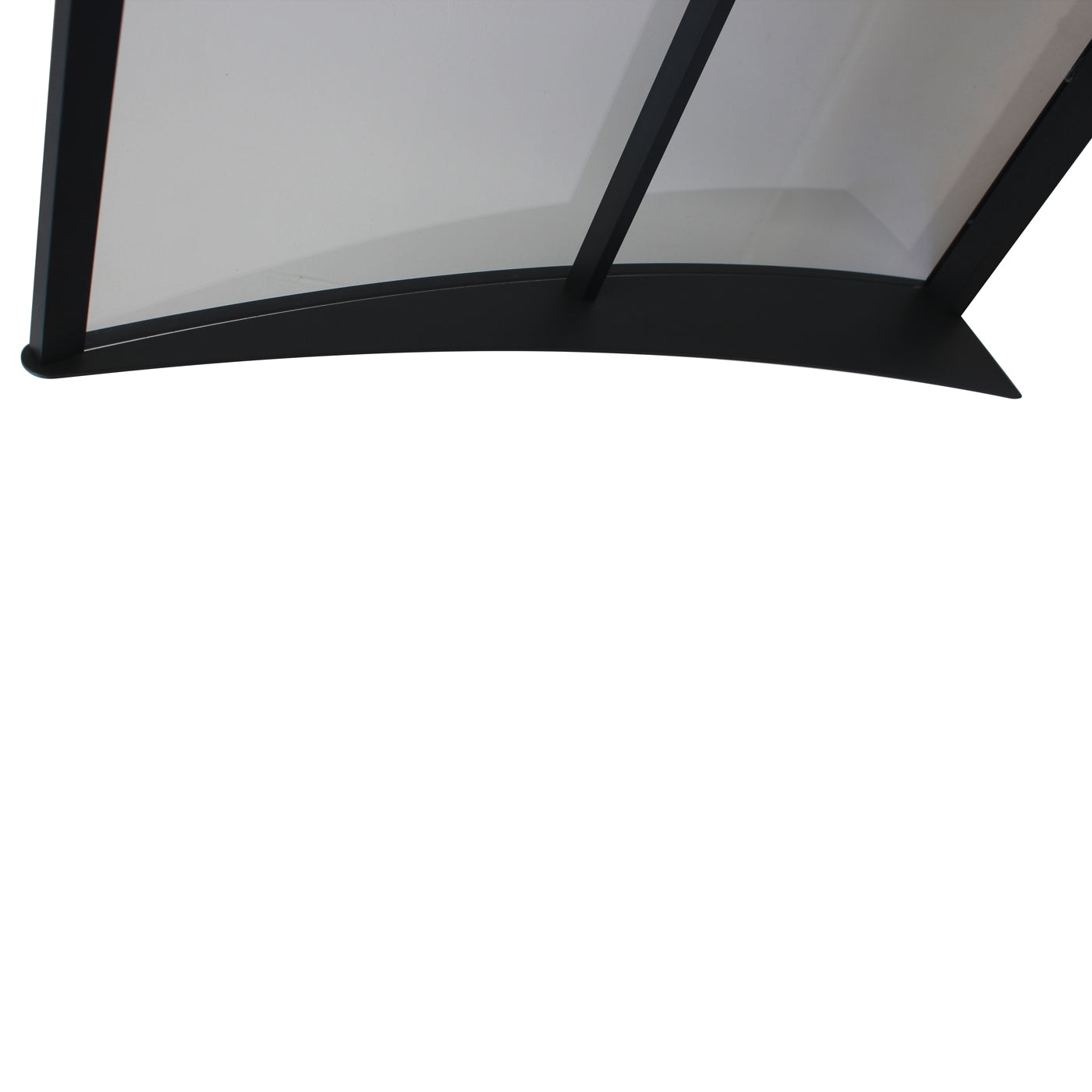 Copertină COR PRO Alu+Plexiglas de ușă 140x80cm marchiză adăpost acoperiș negru-transparent