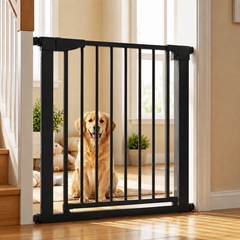 Poartă de Siguranță PRO 180° pentru Copii și Animale 76 x 132-138 cm, NEGRU