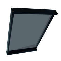 Copertină GIMI PRO Otel+Plexiglas de ușă 115x80cm marchiză adăpost acoperiș negru-antracit