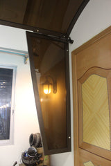 Copertină FLUX PRO Alu + Policarbonat de ușă 180x53x30cm marchiză adăpost acoperiș maro-bronz