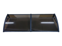 Copertină PRO Alu+Plexiglas de ușă 120x150cm marchiză adăpost acoperiș negru-bronz