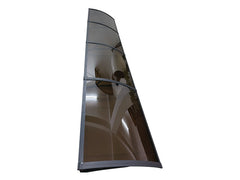 MAPROFI Copertină PRO Alu+Plexiglas de ușă 400x120cm marchiză adăpost acoperiș negru-bronz