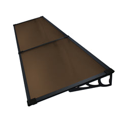 Copertină MAX PRO Otel+Alu+Policarbonat de ușă 200x100cm marchiză adăpost acoperiș negru-bronz
