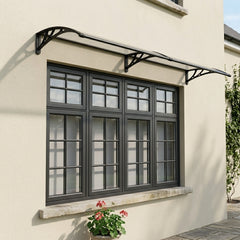 Copertina PREMIUM 200x100 cm, Policarbonat 6 mm, Suporturi din ABS, Negru/Transparent
