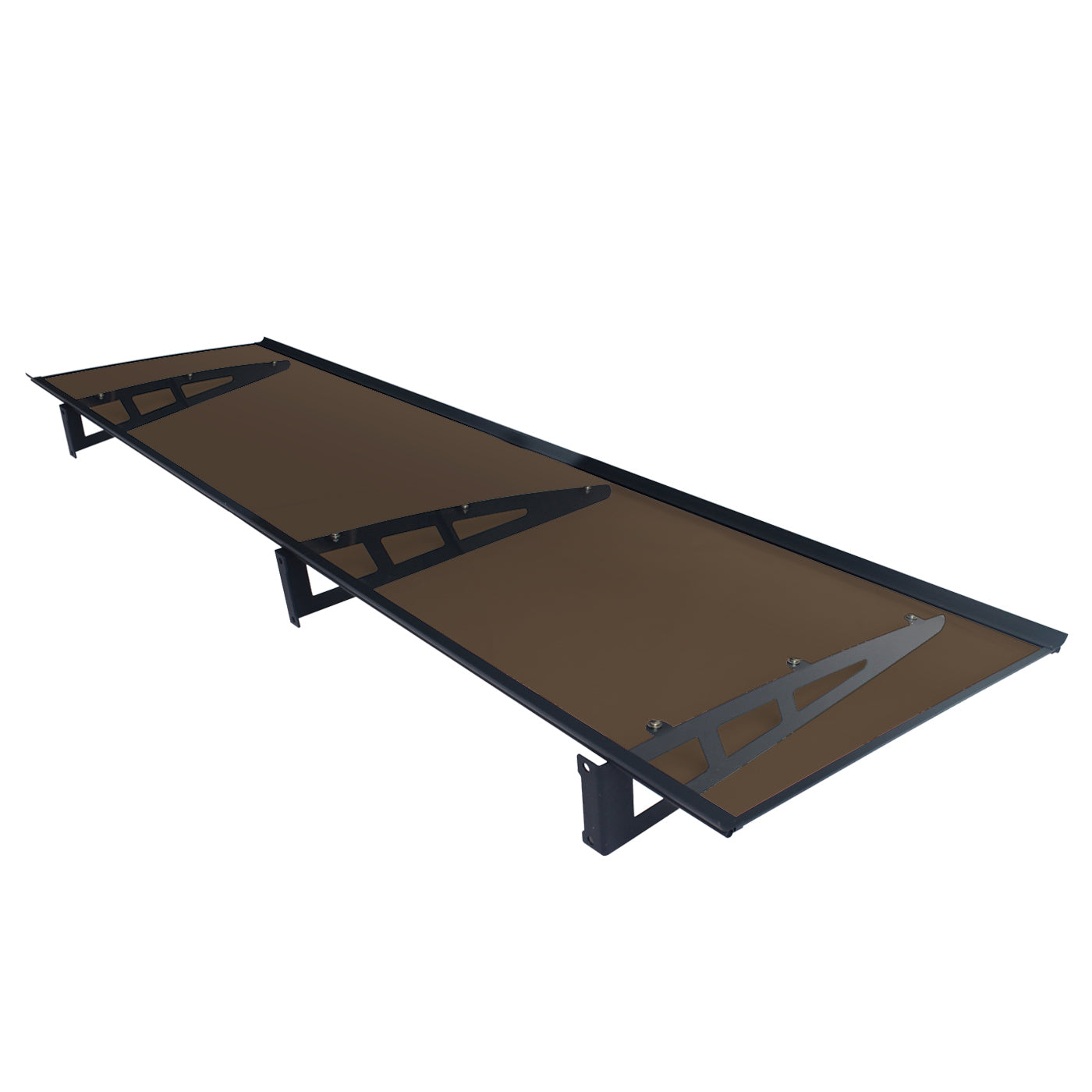 MAPROFI Copertină VIVIEN PRO Alu+Plexiglas de ușă 200x80cm marchiză adăpost acoperiș negru-bronz