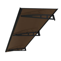 MAPROFI Copertină VIVIEN PRO Alu+Plexiglas de ușă 200x80cm marchiză adăpost acoperiș negru-bronz